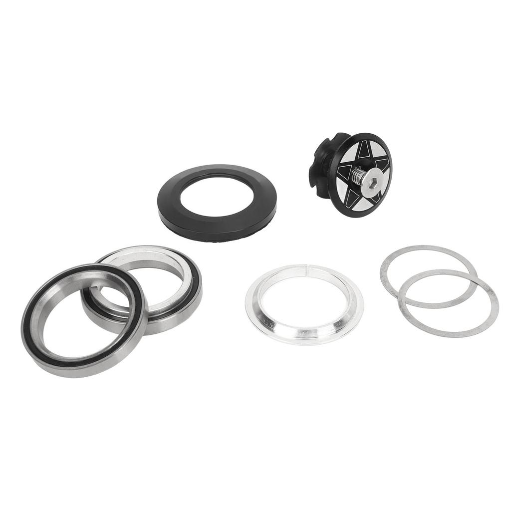 Bike Headset Aluminum Alloy Bike Bearing Headset Star Nut Spacers Kit for 41mm 28.6mm Straight Tube