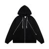Maison Margiela Hooded Sweatshirt with Cap Sleeve BLACK HSM15