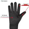 Unisex Fleece Lined Touch Screen Gloves - Waterproof, Windproof for Autumn & Winter Outdoor Cycling