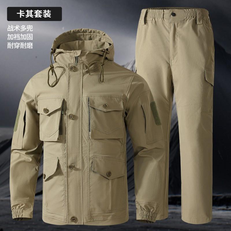 

Camouflage Suit Men s Working Clothes Labor Protection Wear-resistant Work Waterproof Assault Hiking Outdoor 180 Suggestion 140-160 kg
