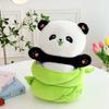 Bamboo Tube Bamboo Shoots Panda Doll Cute Panda Doll Plush Toy Children'S Birthday Gift