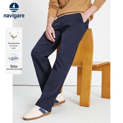 Men's 2025 Autumn/Winter Cotton Blend Straight-Leg Casual Pants
