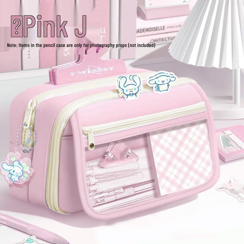 Large Capacity Transparent Pencil Case for Girls and Boys - New Style for Junior High Students