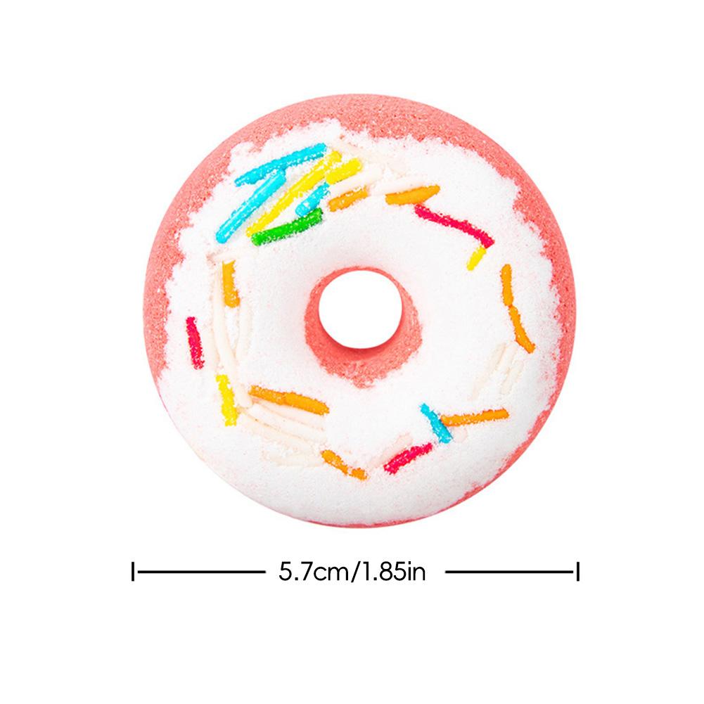 Doughnut Bath Salt Ball Essential Oil Bath Bubble Ball Aromatic Moisturizing Nourishing Skin Care Shower Ball Body Cleansing Self-Care Essential