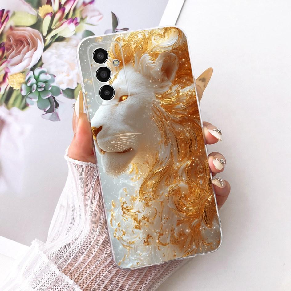 For Cover Samsung Galaxy M13 4G Case SM-M135F Cool Dragon Tiger Animal Pattern Soft Silicone Bumper For Samsung M53 M33 M23 Case