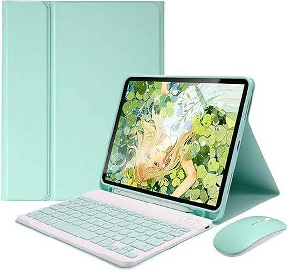 2025 iPad 11 Protective Case with Bluetooth Keyboard & Mouse – Compatible with Apple Air7