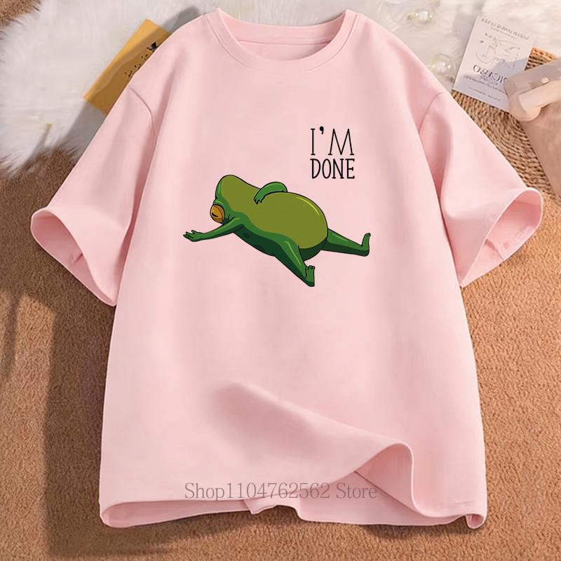 

Unisex Clothing Frog Graphic Print T-shirts Summer Casual Fashion Short Sleeve Tops Oversize Streetwear Harajuku O-Neck T-shirt S