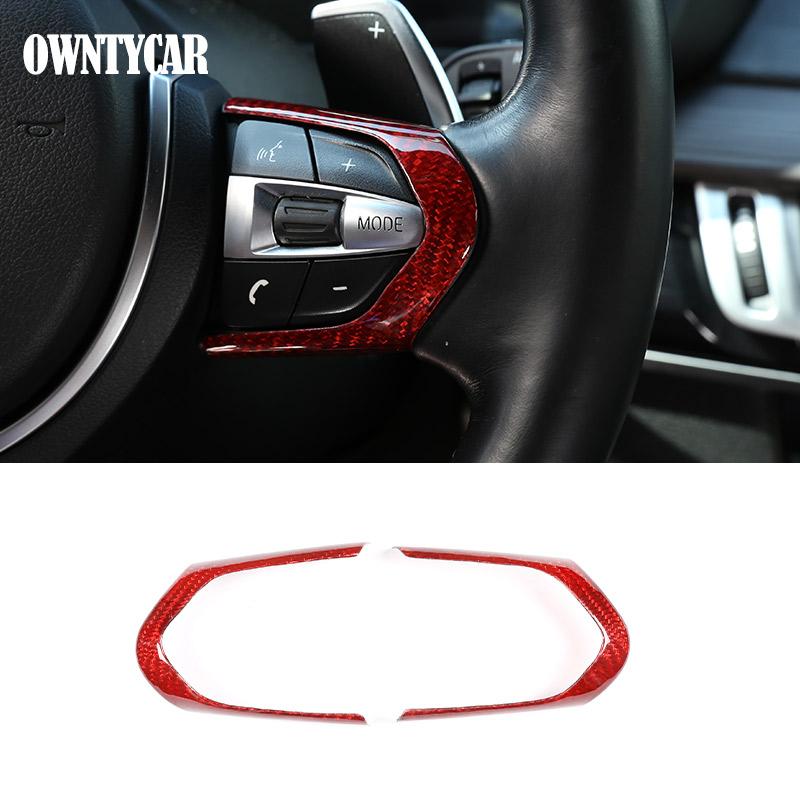 For BMW 3 4 Series F30 F31 F32 F35 2013-2019 Real Carbon Fiber Car Console Gear Shift Panel Decoration Cover Trim Stickers