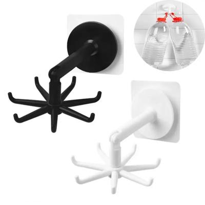 Przyczepność do paznokci w łazience. Przechowywanie Akcesoriów Domowych Kuchnia Sześciokąt Dom i Dekoracja Mocny Haczyk Wielokrotnego Użytku Składany Ręcznik