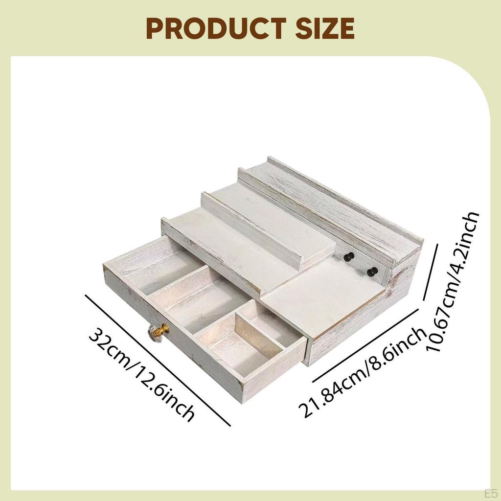 Wooden Perfume Holder Cosmetics Riser Multiuse Fragrance Rack Makeup Lotion Jewelry Storage