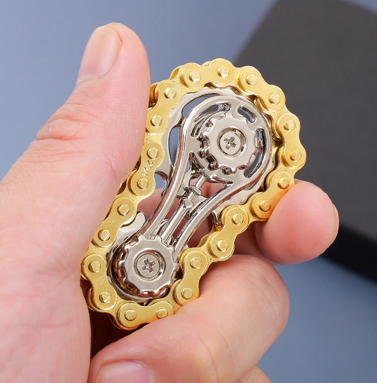 2026 Metal Fidget Spinner Bike Chain Sprockets Flywheel Fingertip Gyro Antistress Relief EDC Spinner Fidget Toys Stress Relief