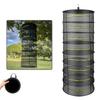 Foldable Ventilated Mesh Organiser With Hanging Hook Rustproof Nylon Designs Rack For Camping Home Storage Solution