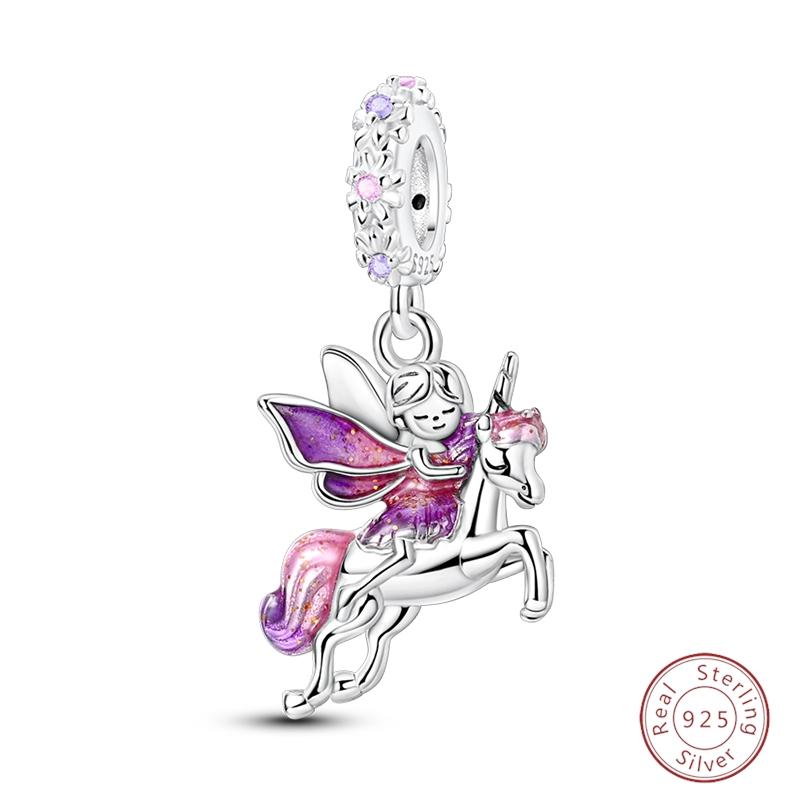 Sweety Copper Cake Poodle Crown Flowers Lover Luminous Charms Beads Fit 3Mm Bracelets Diy Fine Jewelry Making