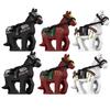 MOC Purchases Products Building Blocks Character Accessories Medieval Military Cavalry Knight Horses Animal Bricks Toy Gifts X36