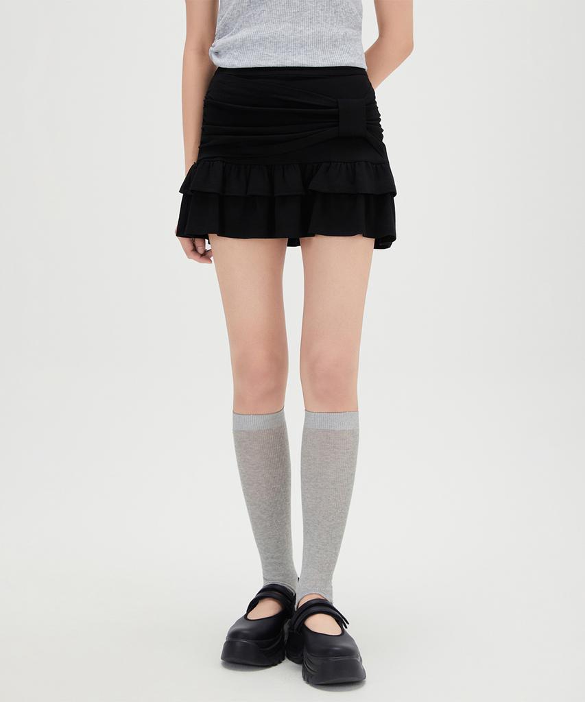 MIXXO Frill Ribbon Mini Skirt Re Miwwmg50Ts_Miwwmg70Qs