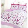 Butterfly Flutter Duvet Cover and Pillowcase - Pink - Child - 135 X 200 Cm - Synthetic - Bedroom