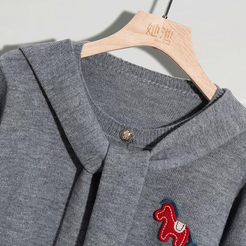 Women's Little Horse Patch Knit Cardigan