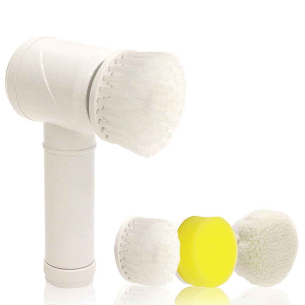 Electric Handheld Electric Polisher for and Glass Cordless Mini Brush for Burnt and Home Quiet Brush, Bathrooms, Sinks, Kitchen, Stovetops, Bathtubs,