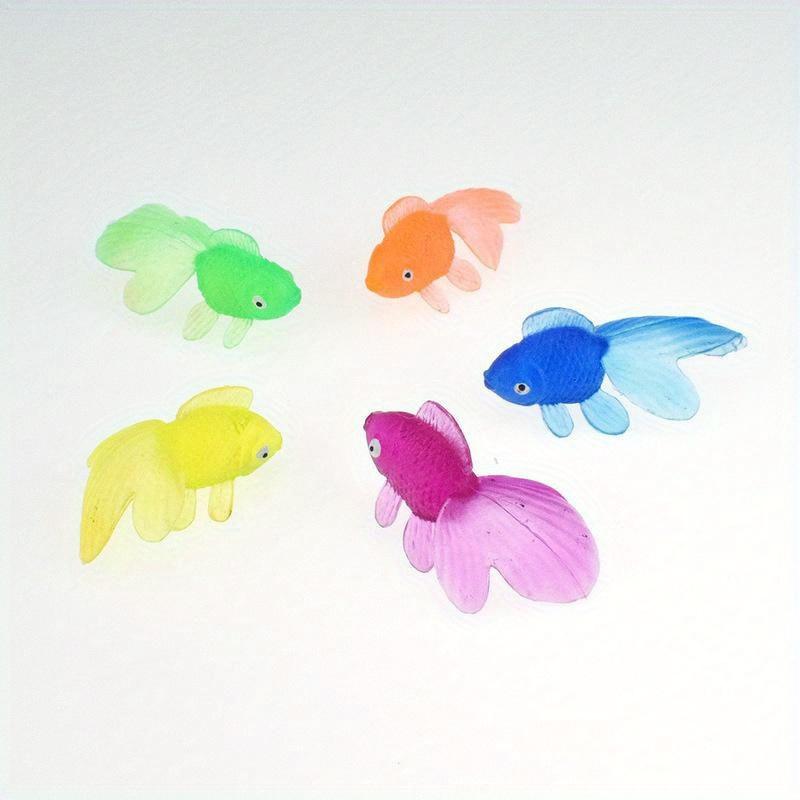 10pcs Set Kids Soft Rubber Gold Fish Baby Bath Toys for Children Simulation Mini Water Fish Child Funny Swim Beach Gifts