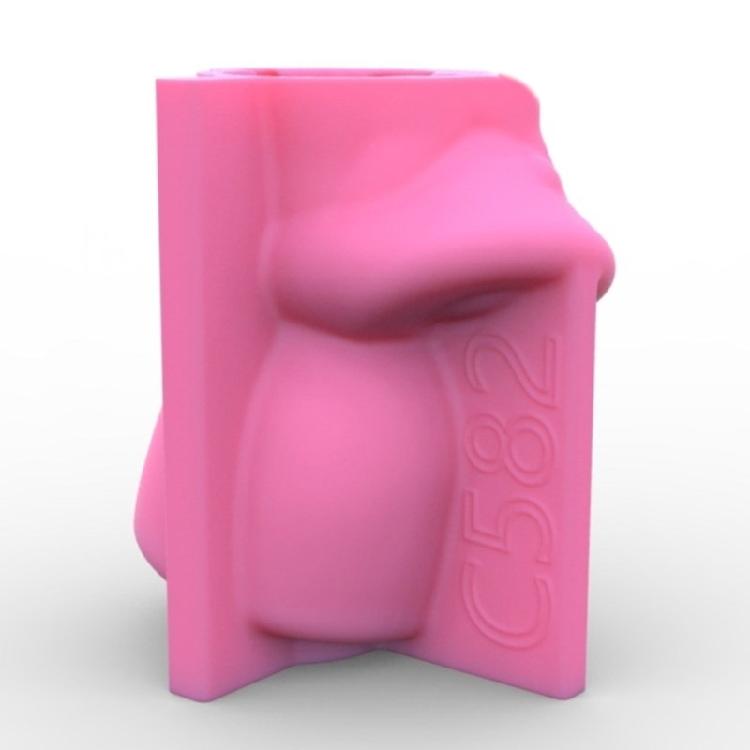 Doll with Horn Shaped Concrete Moulds DIY Vase Molds Silicone Material for DIY