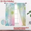 2D FLAT PRINTING 2pcs Curtains (Without Rod) Pastel Dreamy Bubbles Popular Minimalist Curtains Versatile Fabric Curtains