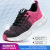 Women's Steel Head Safety Shoes Smash Proof Stab Penetration Air Lightweight Pure Black Simple Sneakers Women's Work Shoes