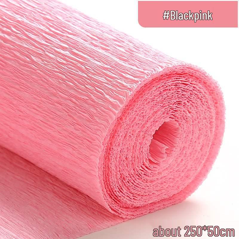 Thickened Colored Crepe Paper for DIY Flower Making: Pleated, Rolled Edge Handmade Material.