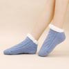 Silica Gel Winter Floor Socks Grid Sleeping Socks Fashion Thicken Velvet Socks  Fall/Winter