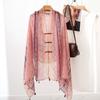 Knot Button Sunscreen Scarf Shawl Paisley National Style Cloak Fashion Cardigan Cape  Holiday