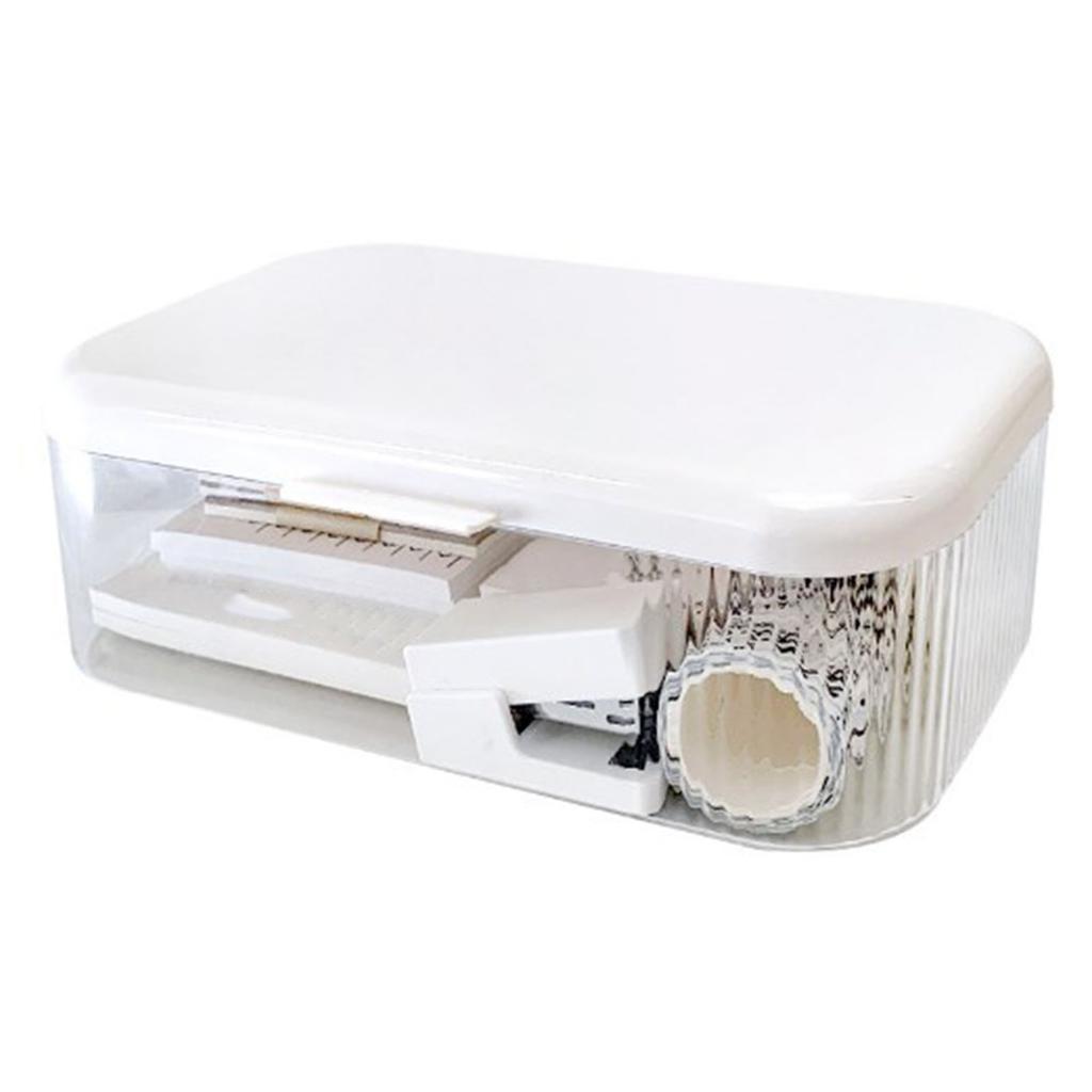 Clear Storage Box Multipurpose PS Transparent Storage Container Bin with Lid for Medicine Makeup