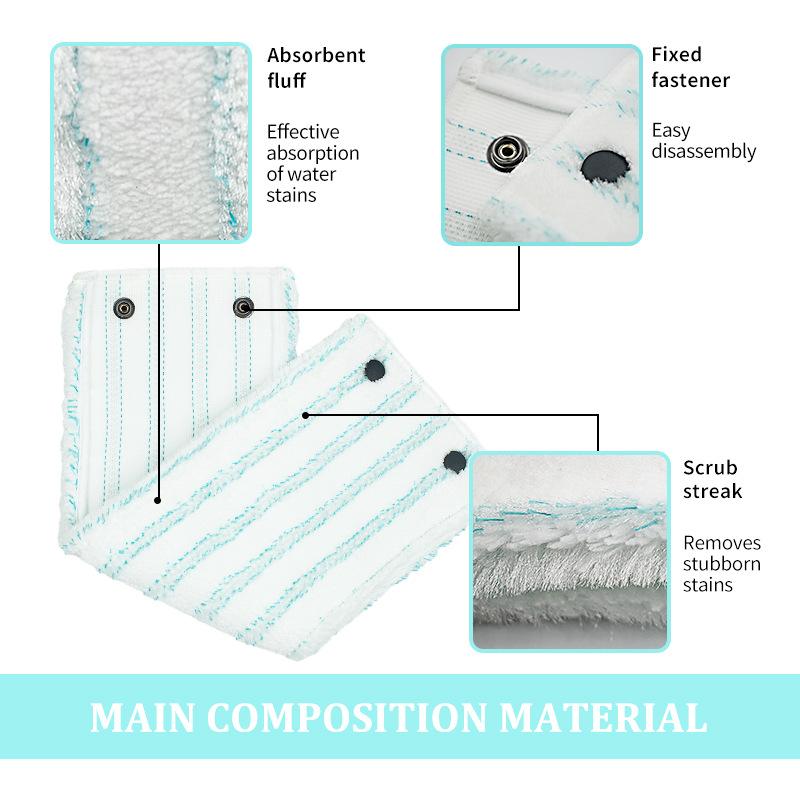 1/2PCS Small Mop Flat Replacement Head for Leifheit Wet and Dry Use Cleaning Pad for Home Floor Cleaning Supplies 42x15cm