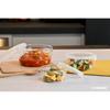 Hario Heat-Resistant Glass Storage Container, Round, 600ml, MST-60-TW, Set of 6