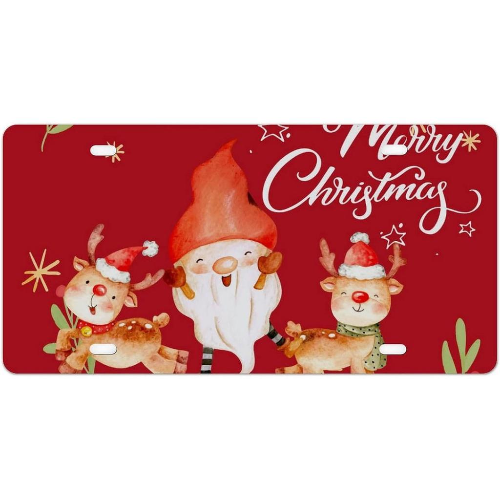 License Plates Sant Claus Metal Tin Signs for Wall Decoration Vintage Tags Metal Automotive Signs For Cafe Bar Club Garage Pu