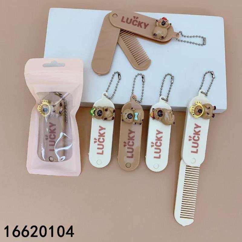 Creative Simple Solid Color Folding Mini Portable Hair Comb For Students