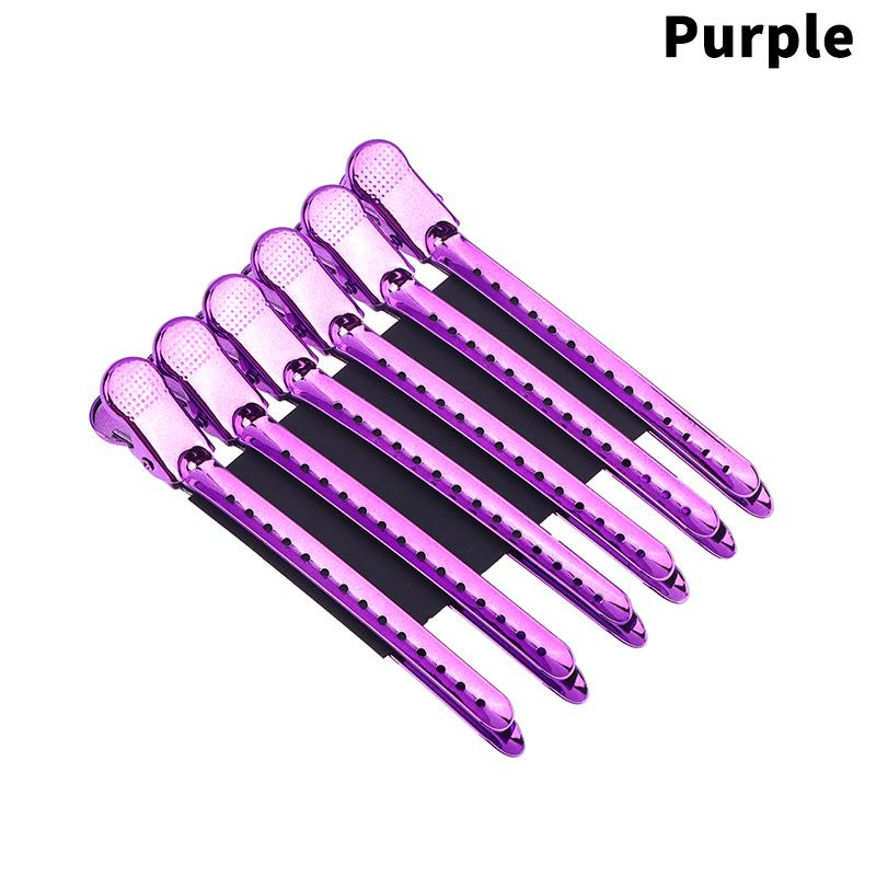 סט 12 קליפסים לשיער חבילה קליפס ברווז קליפס שיער מתכתי קליפס למספרה קליפס קבוע לכלי עיצוב לסלון ולבית