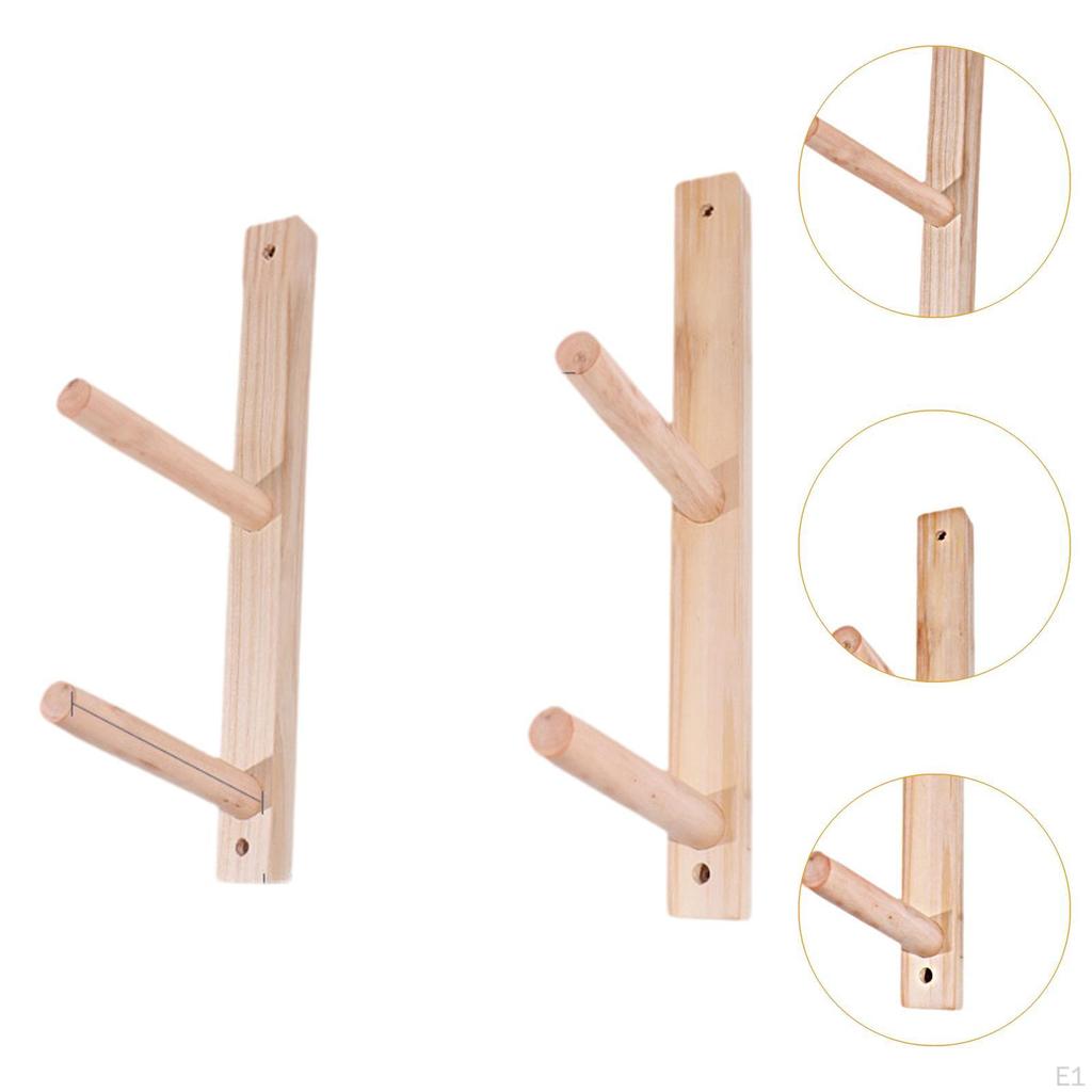 2 Pieces Wood Yoga Mat Storage Rack Gym Organizer Holder for Skateboard