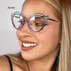 Fashion Women Metal Anti Blue Rays Glasses Cat Eye Computer Goggles Big Frame Eyeglasses Vision Care Blue Light Blocking Eyewear