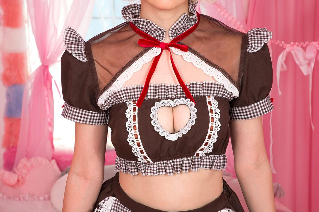 Clearstone SugarWhip Halloween Chocolate Maid Costume for Women (Brown)