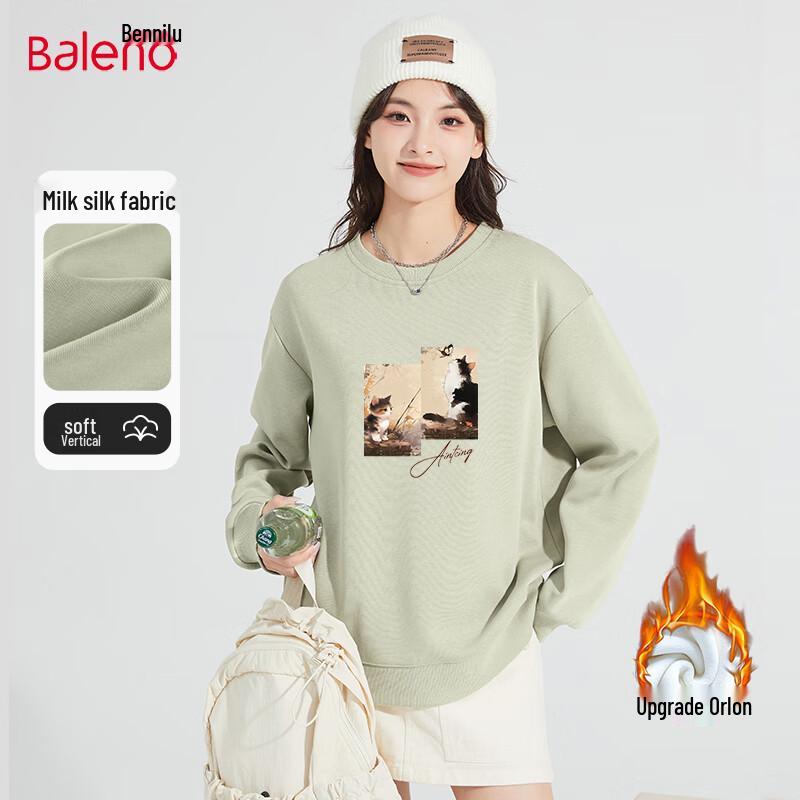 

Baleno Women s Aolirong Fleece-lined Crew Neck Sweatshirt L