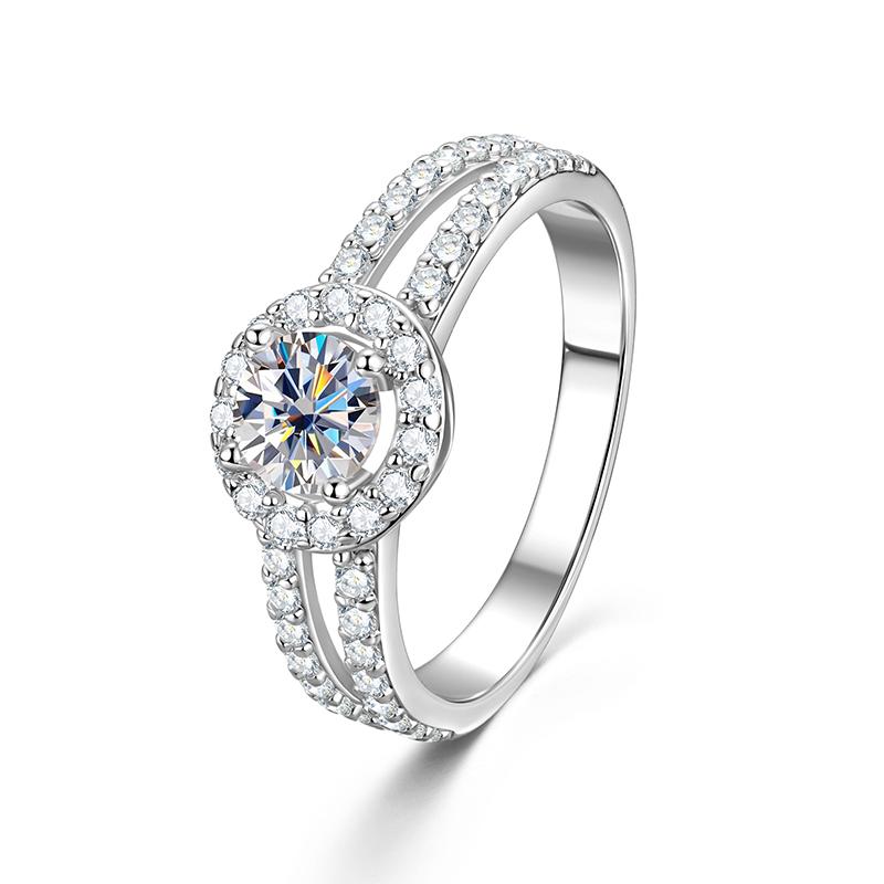 Anziw Classic 14k Gold Filled Wedding Rings For Women 0.5CT Round Cut Cubic Zirconia Fingers Ring Engagement Bridal Jewelry Gift