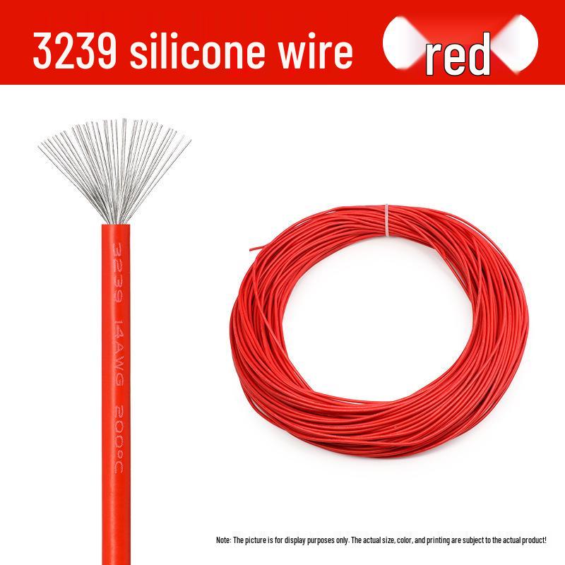 3239 Silicone Wire 3KV, LED Flexible Signal Connection Wire, High Temp Silicone Conductor, Available In 30-22 AWG.
