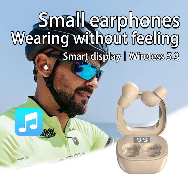 SK Small Headphones Wireless Bluetooth Headset Sport Sleeping Invisible Comfortable To Wear Bass Earbuds Earphone For All Phones