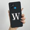For Infinix Smart 6 Plus Case Infinix Smart6 Plus Phone Case X6823C Cute Initial Letters Square Soft Silicone Back Cover Fundas