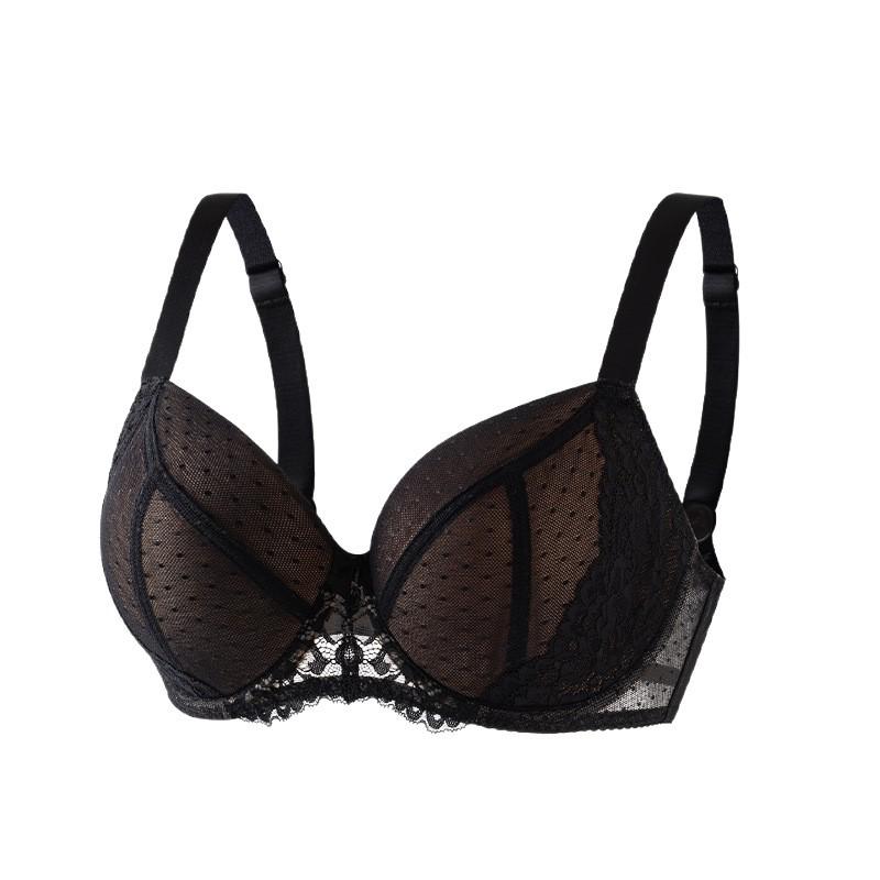Color Block Anti-Sag Plus Size Full Cup Bra: Breathable, Bust-Minimizing, and Supportive for Large Busts