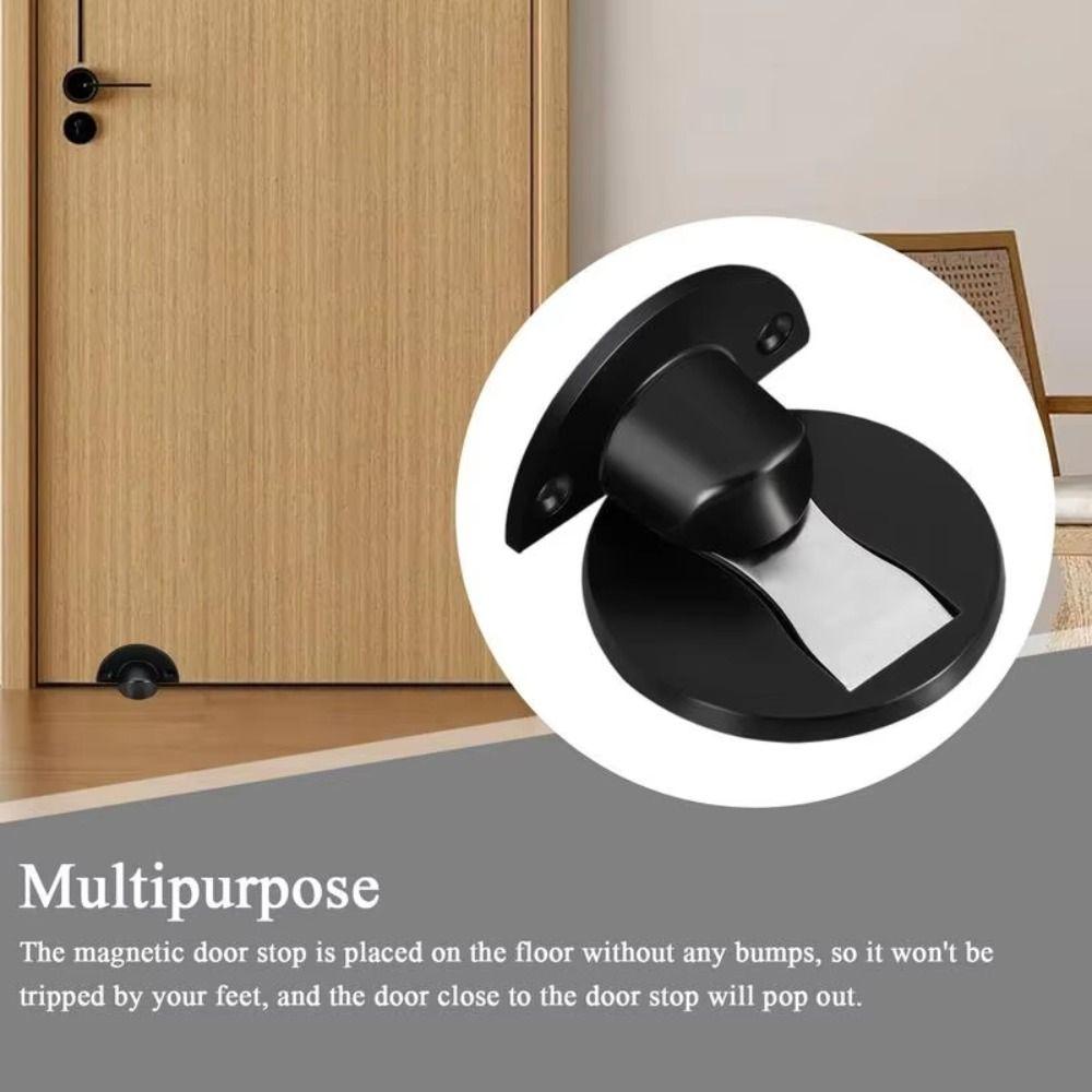 No Drilling Adjustable Door Stop Zinc Zinc Zinc Alloy Invisible Door Stop Non-Punch Door Holder  Bedroom