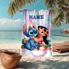 Custom Name Ultra-Soft Beach Towel with Stitch Theme,Ideal for Pool - Camping, Diving - Perfect Travel Essential, Vibrant Beach Towel.