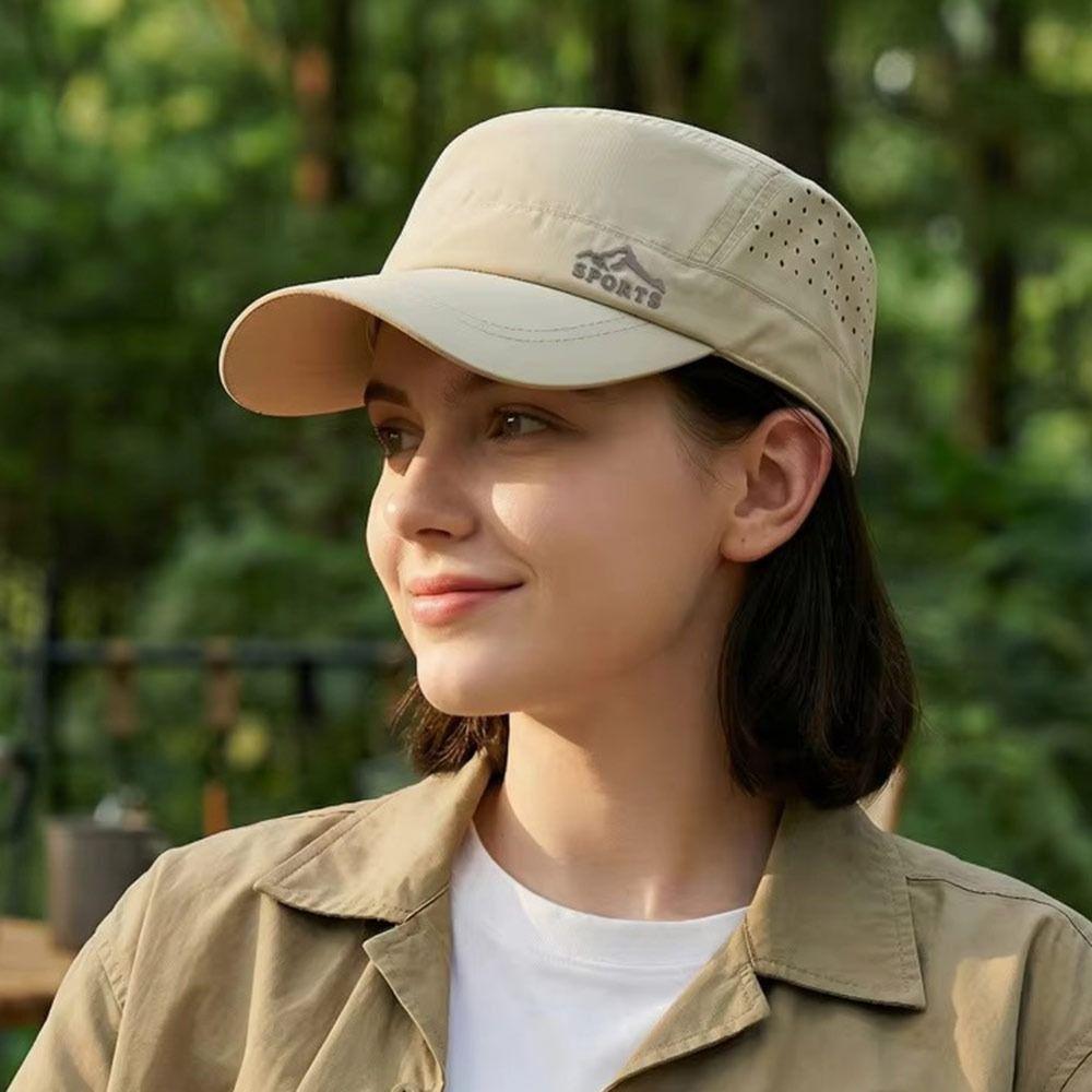 Quick Drying Flat Top Hat Breathable Sports Running Cap Unisex Sunscreen Cap Women Men