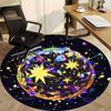 1PC Cosmic Painting Office Round Rug, Non slip, Soft and Durable Office Rug for Interior Decoration, Perfect for Office