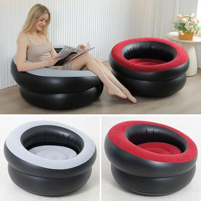 Jednotné nafukovací lehátko z PVC šetrné k životnímu prostředí venkovní kempování odolné proti vlhkosti přenosná malá kulatá nafukovací pohovka