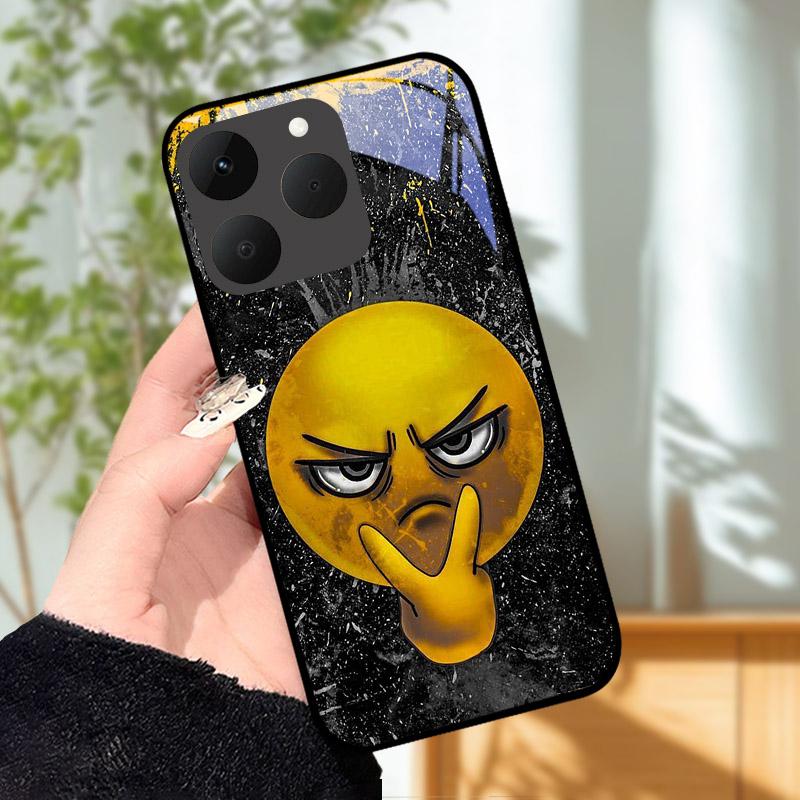 Für Realme 15T 5G Hülle Luxus Mode Bemalt Stoßfest Gehärtetes Glas Handyhülle Für Realme15T 15 T Hülle Schale RMX5111 Capa